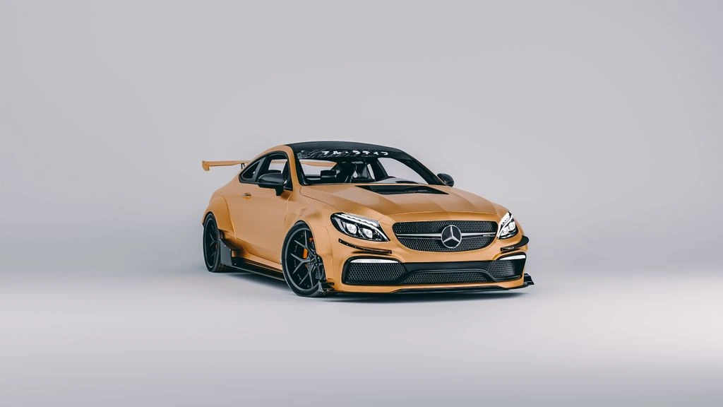 Cinematic 3D vehicle configurator frame